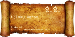 Ujlaky Ugron névjegykártya